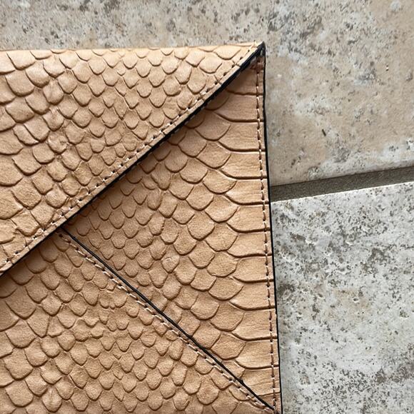 Loeffler Randall Python Embossed Envelope Clutch - Picture 3 of 12